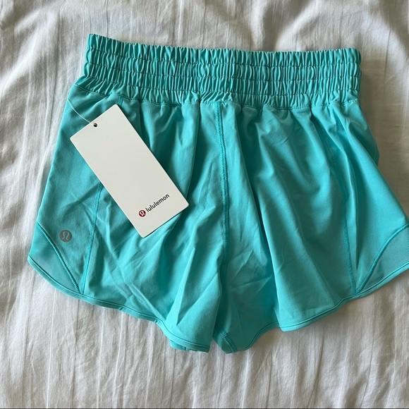 Lululemon hotty hot shorts HR high rise 2.5” inseam electric turquoise - Picture 7 of 15